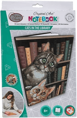 Crystal Art Notebook Kit: Cats In The Library